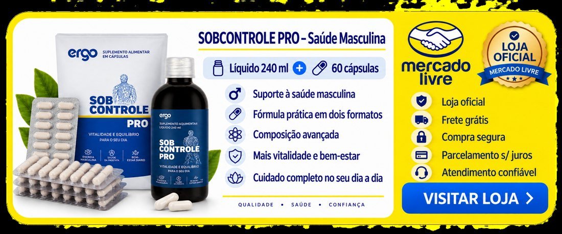 Loja Oficial Ergo no Mercado Livre: Sob Controle Pro, líquido 240 ml mais 60 cápsulas